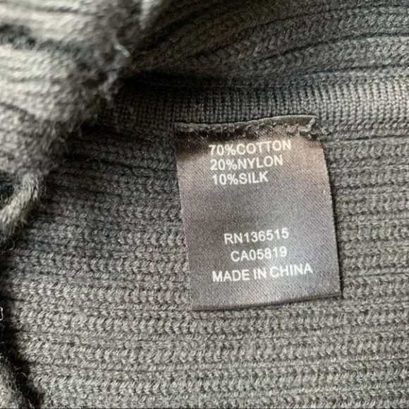 Anthropologie One Grey Day Women’s Sweater Distressed Ribbed Knit Black Small - Picture 13 of 16